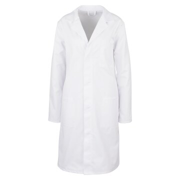 beb MEDIZIN Unisex BASIC Arztkittel Revers Baumwolle Weiß