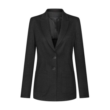 Greiff CASUAL Damen Jersey Longblazer Regular Anthrazit Glencheck 42