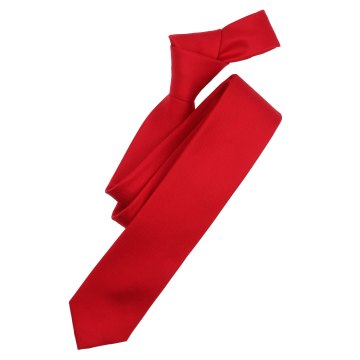 VENTI Herren Business-Krawatte 6cm Polyester/Seidenmix gewebt Rot
