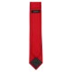 VENTI Herren Business-Krawatte 6cm Polyester/Seidenmix gewebt Rot