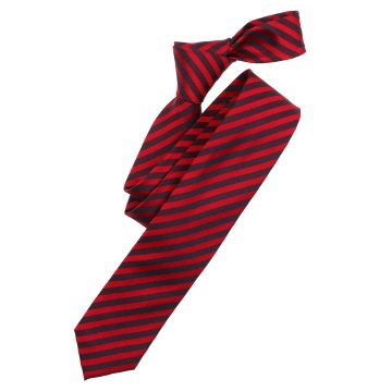 VENTI Herren Business-Krawatte 6cm Seide gewebt Rot gestreift