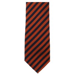 VENTI Herren Business-Krawatte 6cm Seide gewebt Orange gestreift