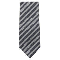 VENTI Herren Business-Krawatte 6cm Seide gewebt Silbergrau gestreift