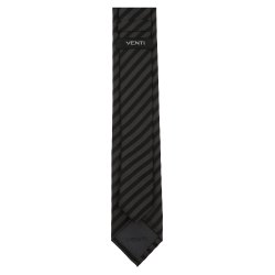 VENTI Herren Business-Krawatte 6cm Seide gewebt Schwarz...