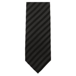 VENTI Herren Business-Krawatte 6cm Seide gewebt Schwarz gestreift