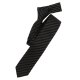 VENTI Herren Business-Krawatte 6cm Seide gewebt Schwarz gestreift