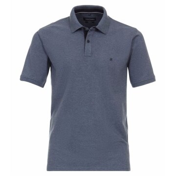 CASAMODA Herren Poloshirt Kurzarm Regular Stretch Piqué Blau S