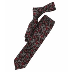VENTI Herren Krawatte 6cm Seide gewebt Rot geblümt