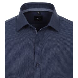 VENTI Herren Businesshemd Langarm Kent Body-Fit Marine 40