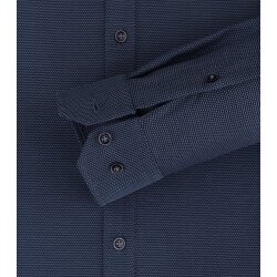 VENTI Herren Businesshemd Langarm Kent Body-Fit Marine 40