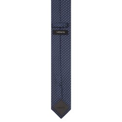 VENTI Herren Business-Krawatte 6cm Seide gewebt Blau gemustert