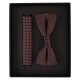 VENTI Herren Fliege Einstecktuch Set Seide Orange gemustert