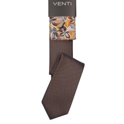 VENTI Herren Krawatte Einstecktuch Set-2-tlg Seide gewebt...