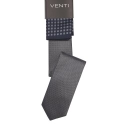 VENTI Herren Krawatte Einstecktuch Set-2-tlg Seide gewebt...