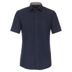VENTI Herren Businesshemd Kurzarm Kent Modern-Fit Marine 40