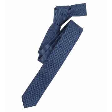 VENTI Herren Business-Krawatte 5cm gewebt Blau gemustert