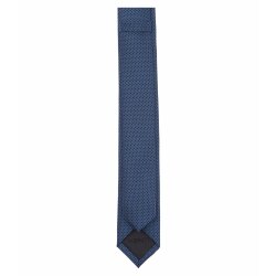 VENTI Herren Business-Krawatte 5cm gewebt Blau gemustert
