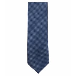 VENTI Herren Business-Krawatte 5cm gewebt Blau gemustert