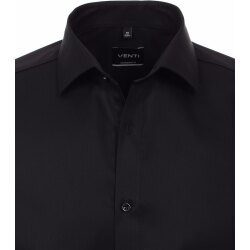 VENTI Herren Businesshemd 72er Langarm Kent Modern-Fit Schwarz