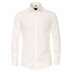 VENTI Herren Businesshemd 69er Langarm Kent Modern-Fit Creme