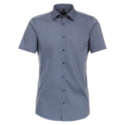 VENTI Herren Businesshemd Kurzarm Kent Body-Fit Blau