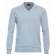 CASAMODA Herren Pullover V-Neck Regular Pima-Baumwolle Hellblau