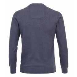 CASAMODA Herren Pullover V-Neck Regular Pima-Baumwolle Blau