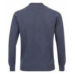 CASAMODA Herren Strickjacke Zipper Regular Baumwolle Blau