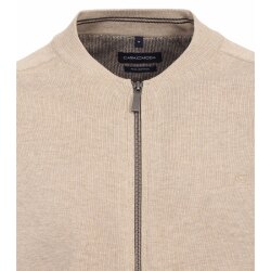 CASAMODA Herren Strickjacke Zipper Regular Baumwolle Beige
