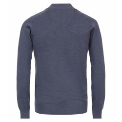 CASAMODA Herren Strickjacke Zipper Regular Baumwolle Blau