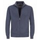 CASAMODA Herren Strickjacke Zipper Regular Baumwolle Blau