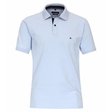 CASAMODA Herren Poloshirt Kurzarm Regular Stretch Piqué Hellblau