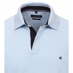 CASAMODA Herren Poloshirt Kurzarm Regular Stretch Piqué Hellblau