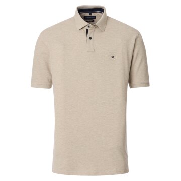 CASAMODA Herren Poloshirt Kurzarm Regular Stretch Piqué Beige