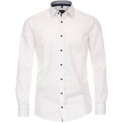 VENTI Herren Businesshemd Langarm Kent Modern-Fit Weiß