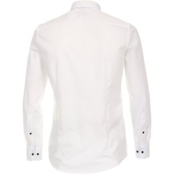 VENTI Herren Businesshemd Langarm Kent Modern-Fit Weiß