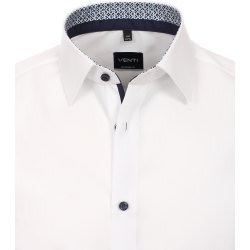 VENTI Herren Businesshemd Langarm Kent Modern-Fit Weiß