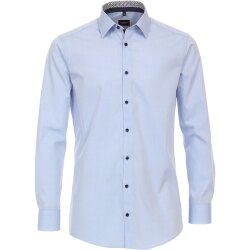 VENTI Herren Businesshemd Langarm Kent Modern-Fit Hellblau