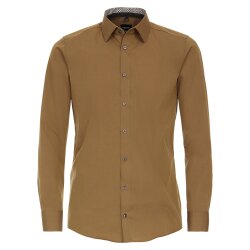 VENTI Herren Businesshemd Langarm Kent Modern-Fit Gelb