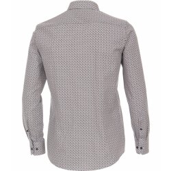 SALE VENTI Herren Businesshemd Langarm Kent Modern-Fit Braun