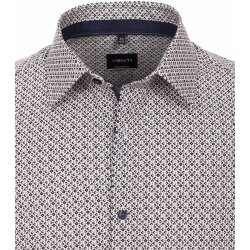 SALE VENTI Herren Businesshemd Langarm Kent Modern-Fit Braun