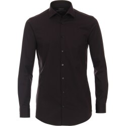 VENTI Herren Businesshemd Langarm Body-Fit Jerseyflex...