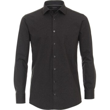 VENTI Herren Businesshemd Langarm Jerseyflex Anthrazit