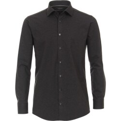 VENTI Herren Businesshemd Langarm Jerseyflex Anthrazit