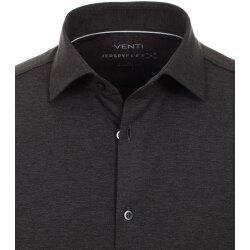 VENTI Herren Businesshemd Langarm Jerseyflex Anthrazit