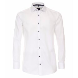 VENTI Herren Businesshemd Langarm Kent Modern-Fit Twill...