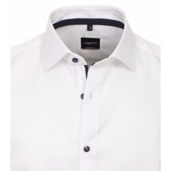 VENTI Herren Businesshemd Langarm Kent Modern-Fit Twill Weiß