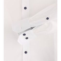 VENTI Herren Businesshemd Langarm Kent Modern-Fit Twill Weiß