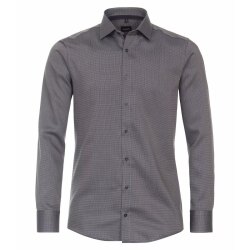VENTI Herren Businesshemd Langarm Kent Modern-Fit Twill...