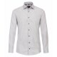VENTI Herren Businesshemd Langarm Kent Modern-Fit Twill Silber
